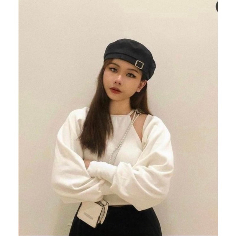 (Ảnh thật/hàng sẵn) Set áo croptop nữ gồm áo cadigan croptop+ áo 2 dây nữ croptop chất len tăm dày dặn hot