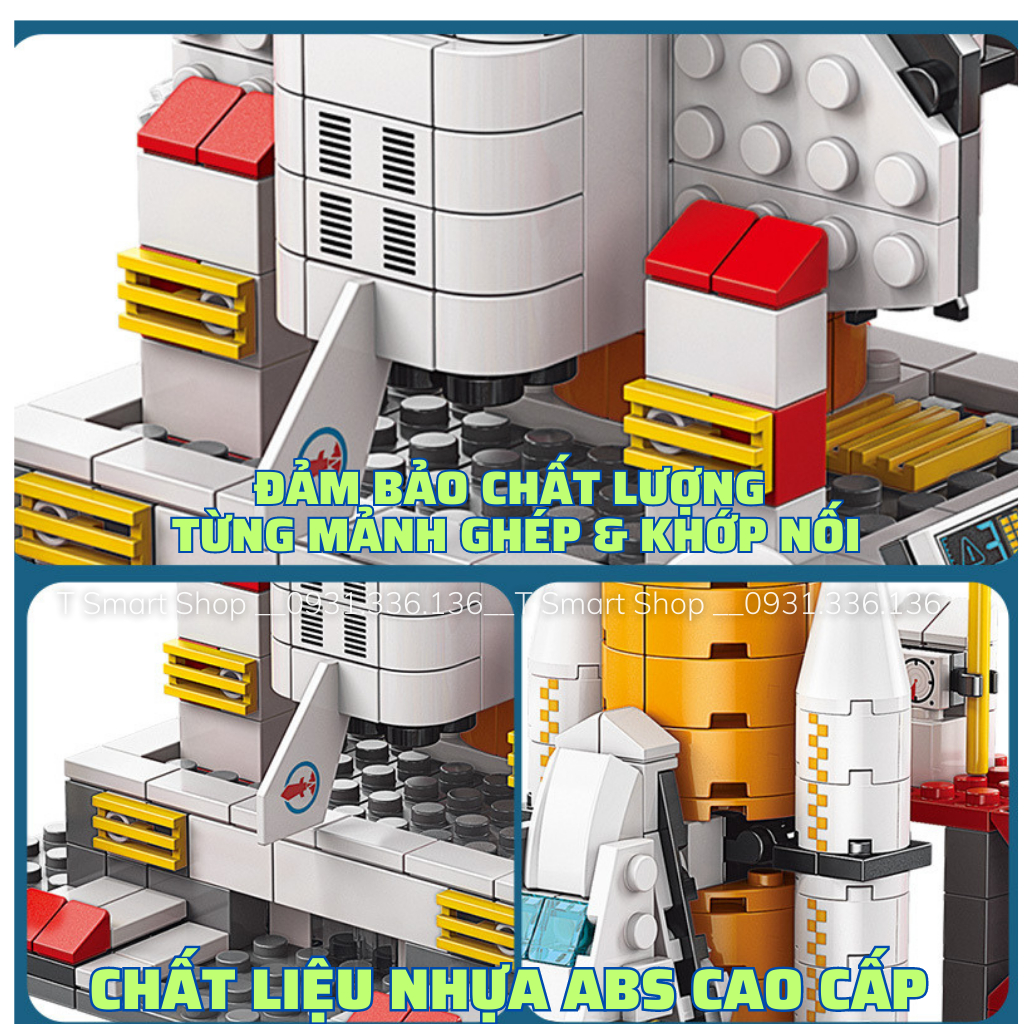 Bộ đồ chơi xếp hình tàu vũ trụ, lắp ráp mô hình tên lửa, tàu con thoi, xe tăng, máy bay - Đồ chơi thông minh cho bé trai