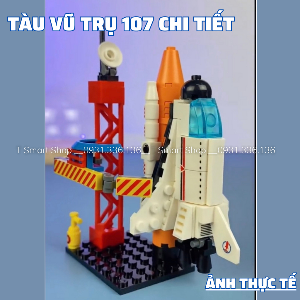 Bộ đồ chơi xếp hình tàu vũ trụ, lắp ráp mô hình tên lửa, tàu con thoi, xe tăng, máy bay - Đồ chơi thông minh cho bé trai