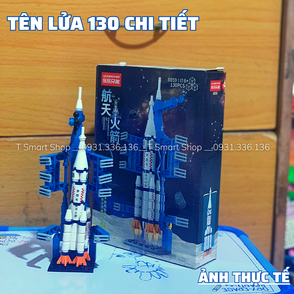 Bộ đồ chơi xếp hình tàu vũ trụ, lắp ráp mô hình tên lửa, tàu con thoi, xe tăng, máy bay - Đồ chơi thông minh cho bé trai