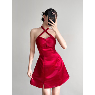 Đầm THIẾT KẾ phi lụa dáng ngắn cột dây BANHBEOCLOTHES D0135
