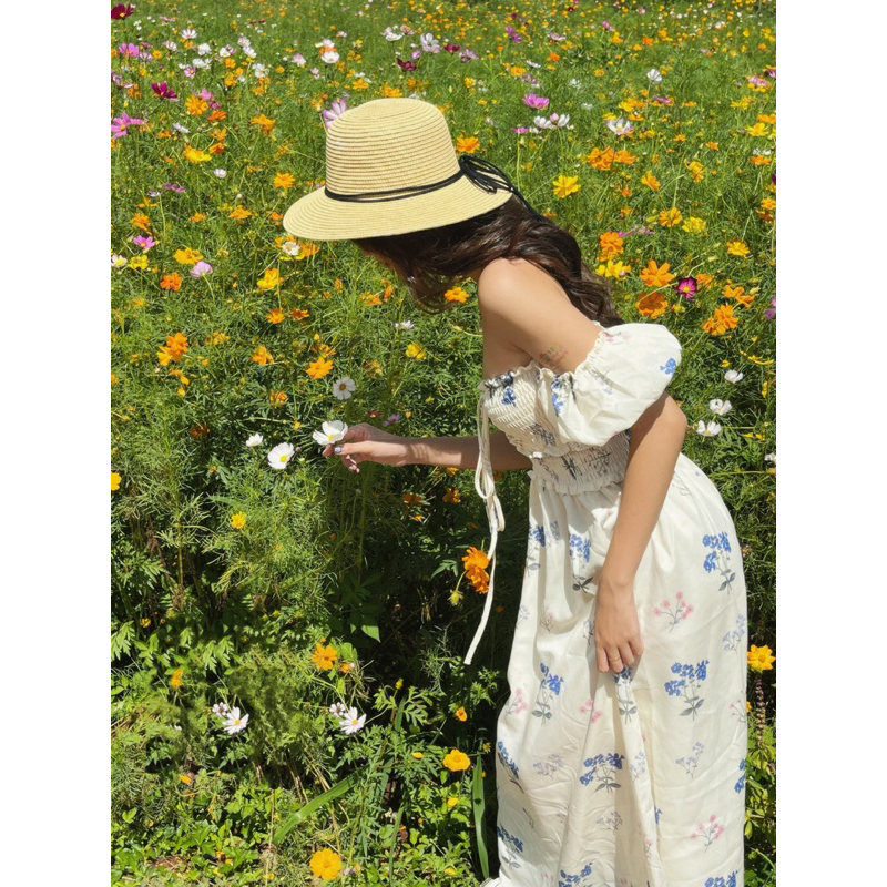 Sarah Dress - Đầm hoa tay bồng