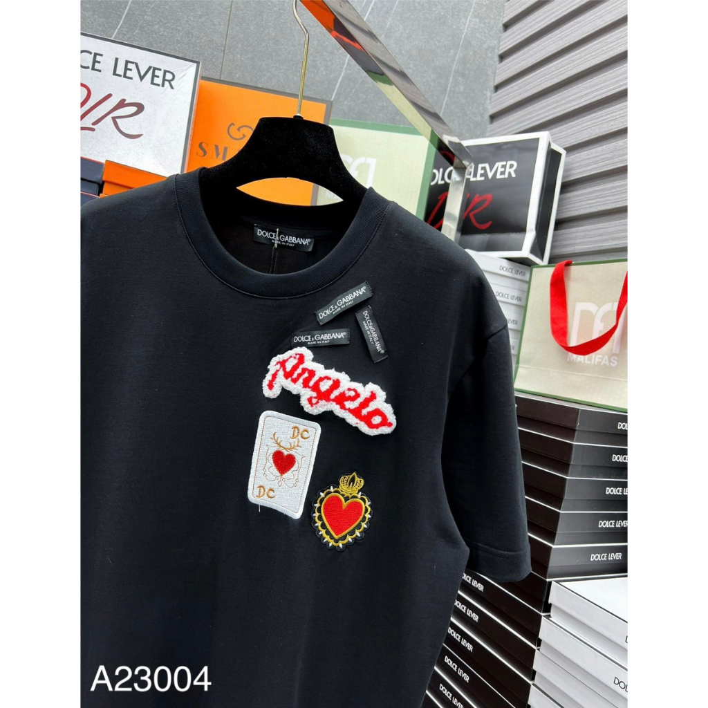 Áo Phông Nam Dolce Thêu Chữ Hàng Cao Cấp - Áo Thun Nam Dolce Logo Trái Tim Siêu Đẹp
