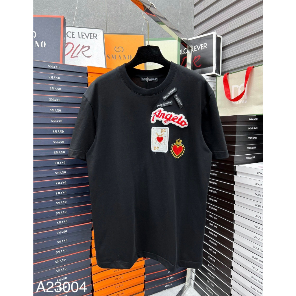 Áo Phông Nam Dolce Thêu Chữ Hàng Cao Cấp - Áo Thun Nam Dolce Logo Trái Tim Siêu Đẹp