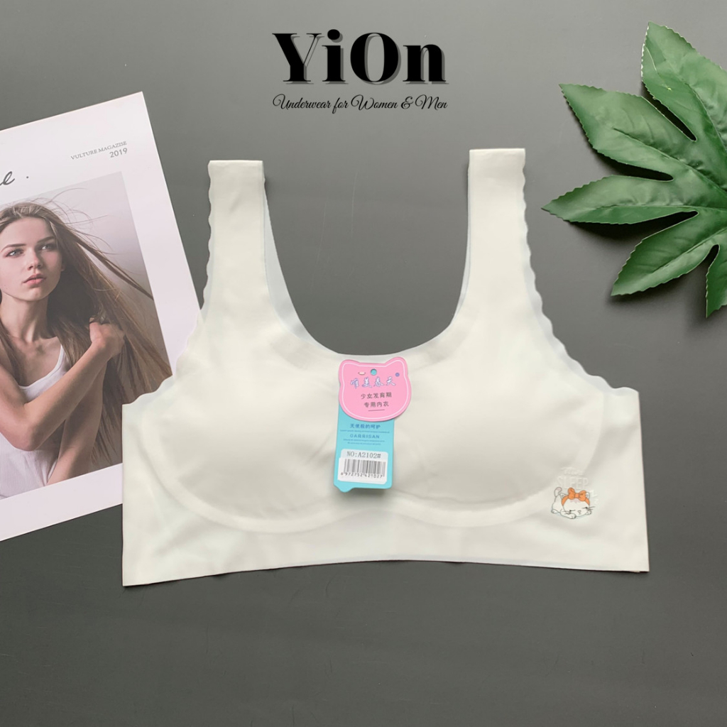 Áo bra học sinh chất su đúc mềm mát màu trắng BRA2102 YiOn Underwear