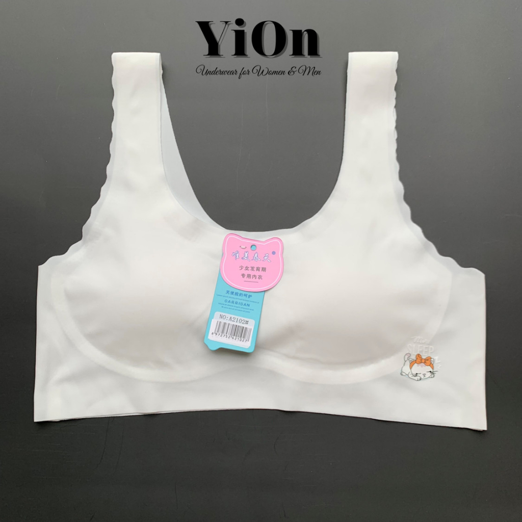 Áo bra học sinh chất su đúc mềm mát màu trắng BRA2102 YiOn Underwear