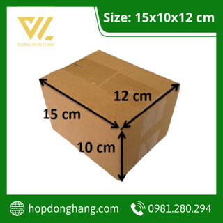 15x10x12 Combo 100 Hộp Carton Đóng Hàng - Hộp COD
