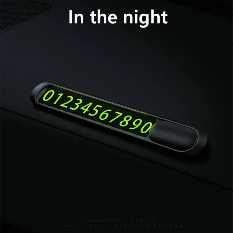 WIWU LOTTO VEHICLE - Bảng số điện thoại gắn trên taplo ô tô phát sáng ,  chất liệu kim loại siêu bền