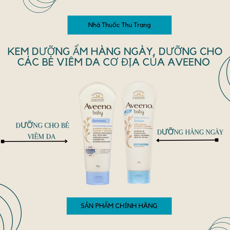 ĐỦ BILL - KEM DƯỠNG ẨM AVEENO DERMEXA CHO BÉ