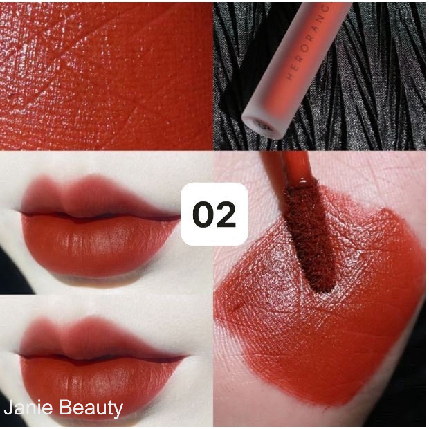 Son kem lì Herorange tròn mềm mịn môi cao cấp hàng chính hãng