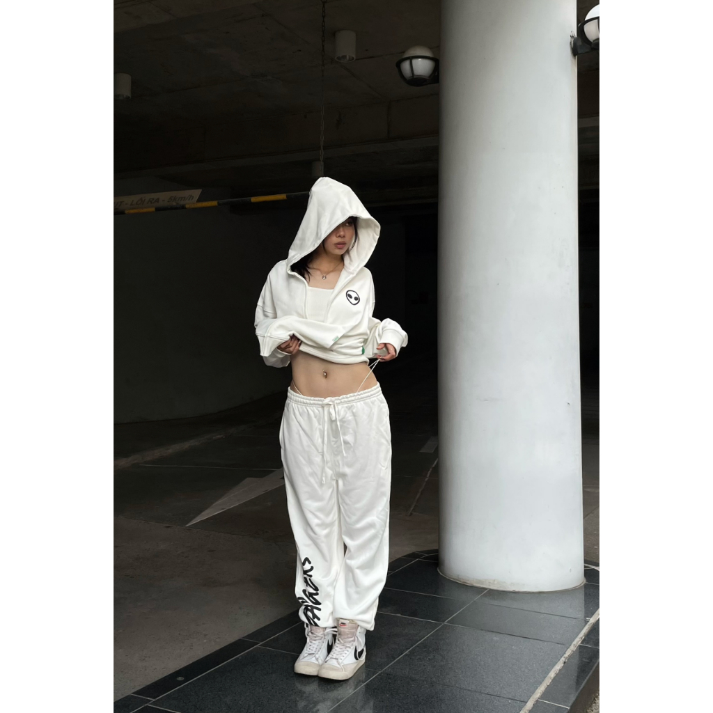 Áo SPRAYED Alien Zip Hoodie - Áo khoác nỉ dây kéo nam nữ unisex form rộng, nỉ chân cua cao cấp - Local brand Daygers