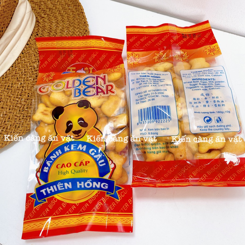 Bánh gấu nhân kem thiên hồng