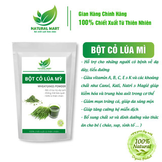 Bột cỏ lúa mỳ nguyên chất natural mart - bột chiết xuất 100% từ thiên nhiên