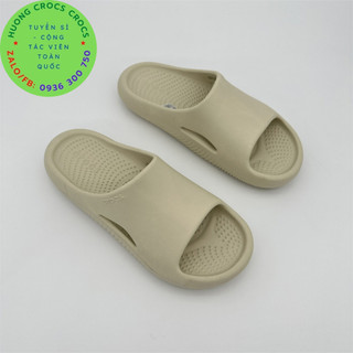 DÉP LÊ CROCS MELLOW SLIDE CHO CẢ NAM VÀ NỮ MÀU KEM, hàng chuẩn xịn, full box