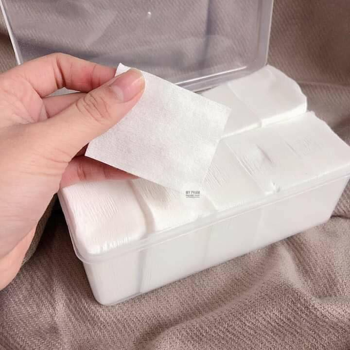 Bông Tẩy Trang Miniso,Bông Tẩy Trang 1000 Miếng,Bông Tẩy Trang Nhật Chính Hãng Hộp 475 - 1000 Miếng Đắp Tonner,Tẩy Trang