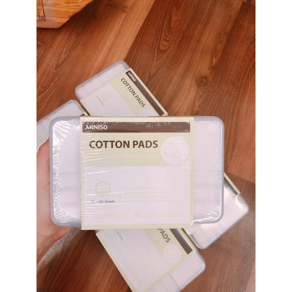Bông Tẩy Trang Miniso,Bông Tẩy Trang 1000 Miếng,Bông Tẩy Trang Nhật Chính Hãng Hộp 475 - 1000 Miếng Đắp Tonner,Tẩy Trang