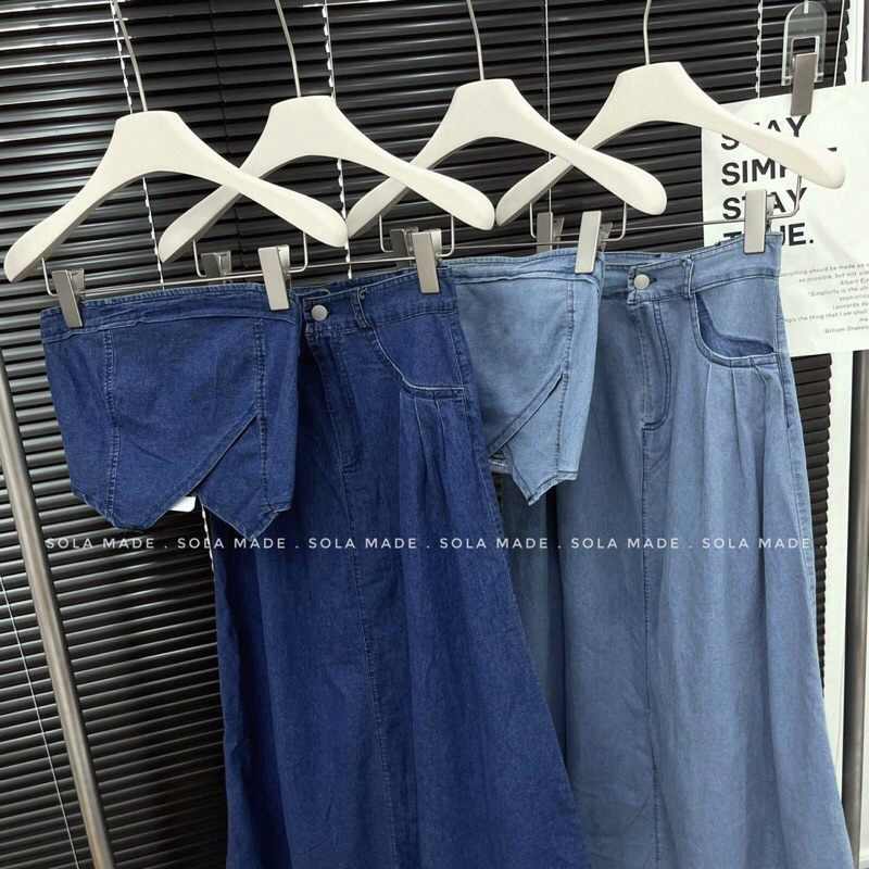 Set áo cup chân váy dài