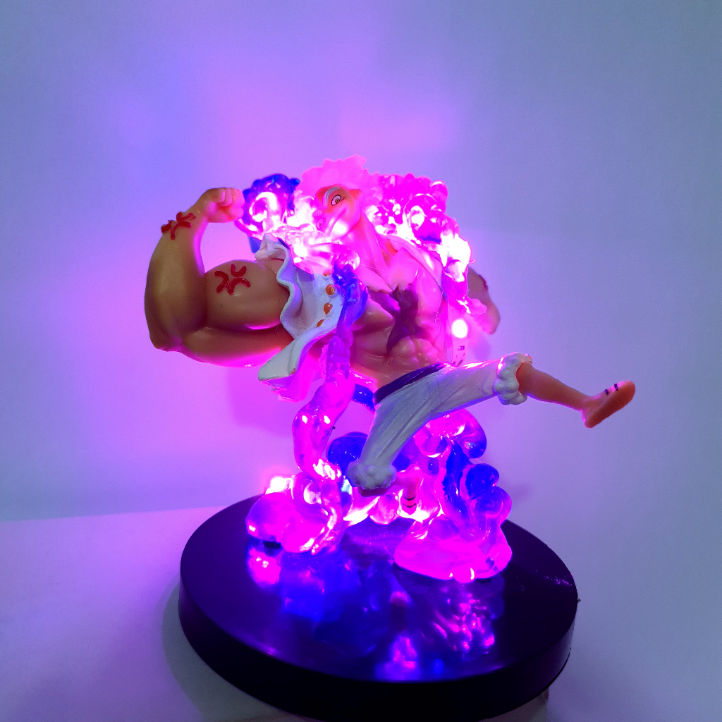 Mô hình Luffy Gear 5 cơ bắp Có bản LED, cao 12 cm