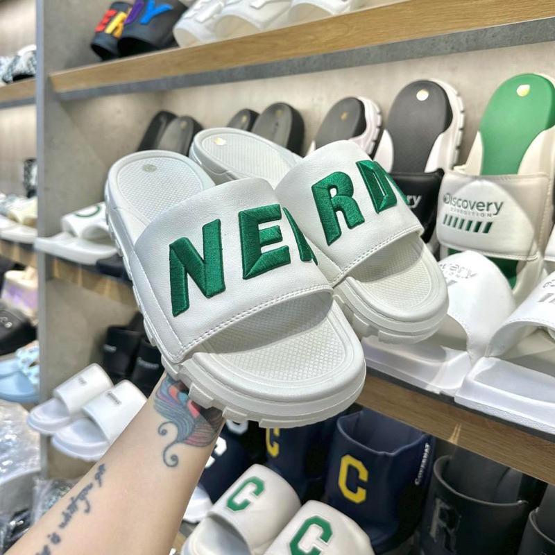 Dép Quai Ngang Nerdy Nam Nữ( Chính Hãng ) Đế Cao Cấp 4 Phân Mẫu Mới Quai Dán , Dép Unisex Hottrend 2023