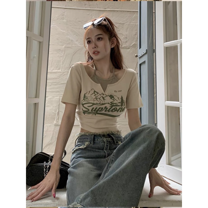 ÁO KIỂU CROPTOP ĐỒI NÚI DÂY CAO XA XA SUPRTONE