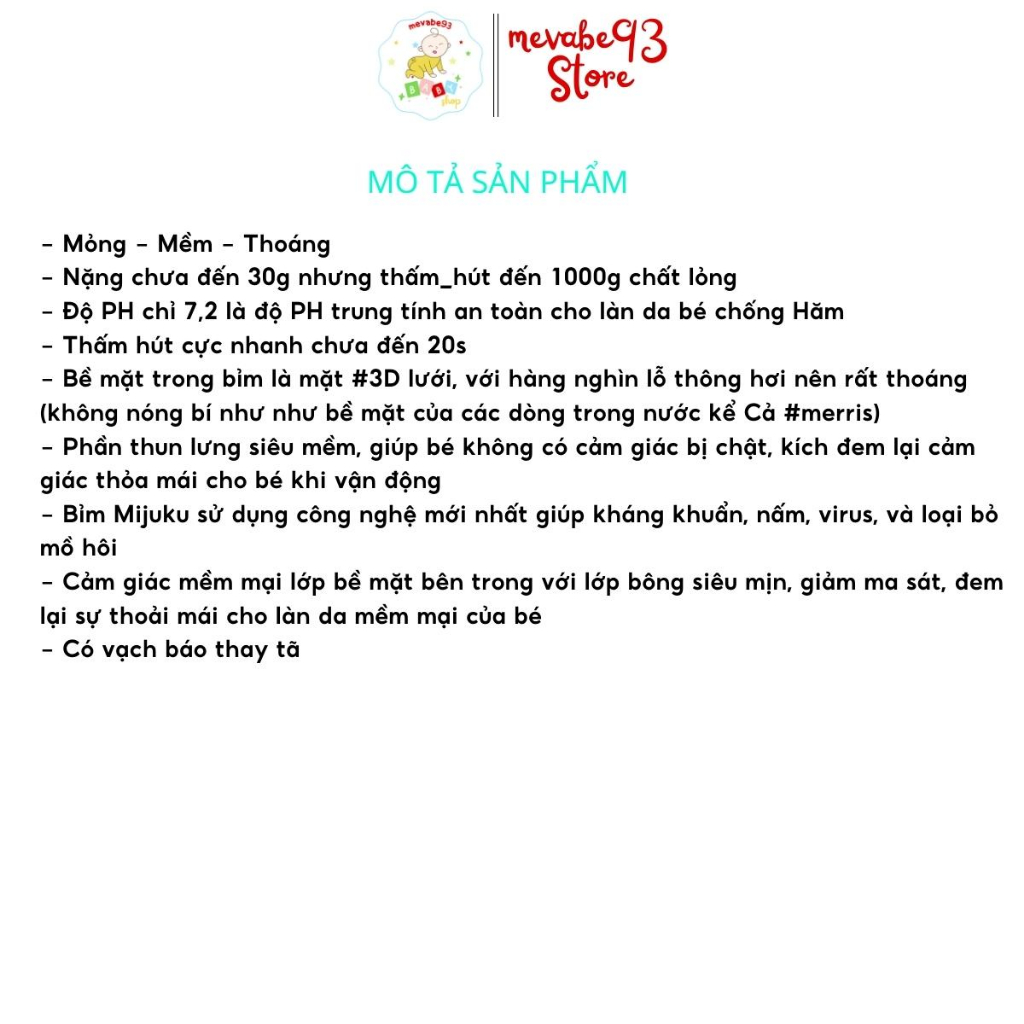 Bỉm Quần Mijuku Nội Địa Trung M50/L50/XL50/XXL50