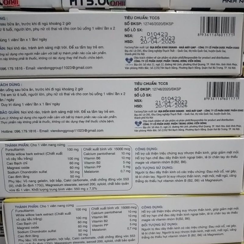 Bổ thần kinh NEURO EXTRA H15.000 H15000 hộp 30 viên