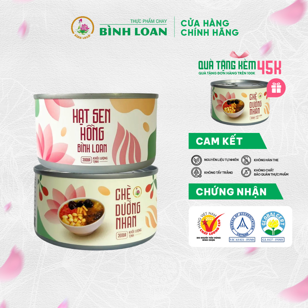 Combo 2: Chè Dưỡng Nhan và Hạt Sen Nước Đường Phèn