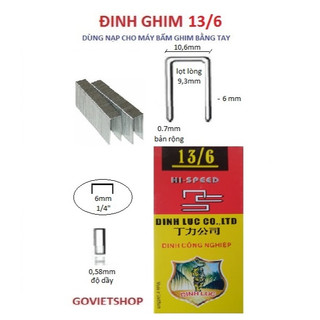 Kim bấm gỗ 13/6 dùng cho máy bấm đinh ghim bằng tay đinh U