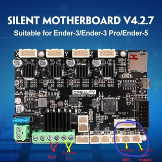 Board máy in 3d không ồn Motherboard Creality Noiseless V4.2.7 cho Series Ender 3 và Ender 5