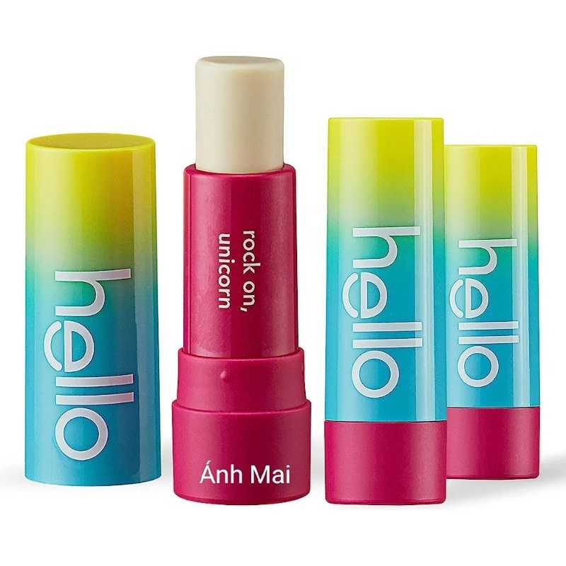 Dưỡng môi thuần chay kẹo cao su SPF 15 - Hello Unicorn Lip Balm 0.15 OZ Tubes