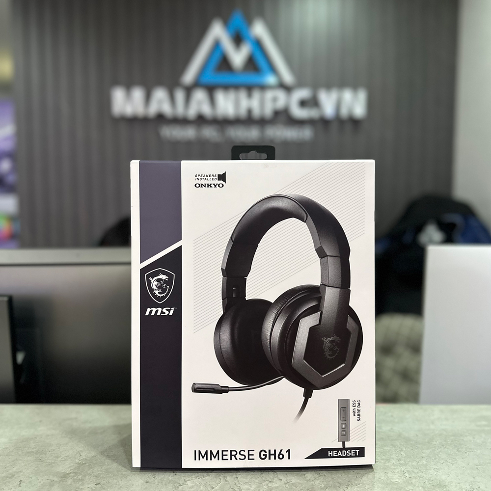 TAI NGHE GAMING CÓ DÂY MSI IMMERSE GH61  Hàng chính hãng BẢO HÀNH 3 THÁNG 1 ĐỔI 1