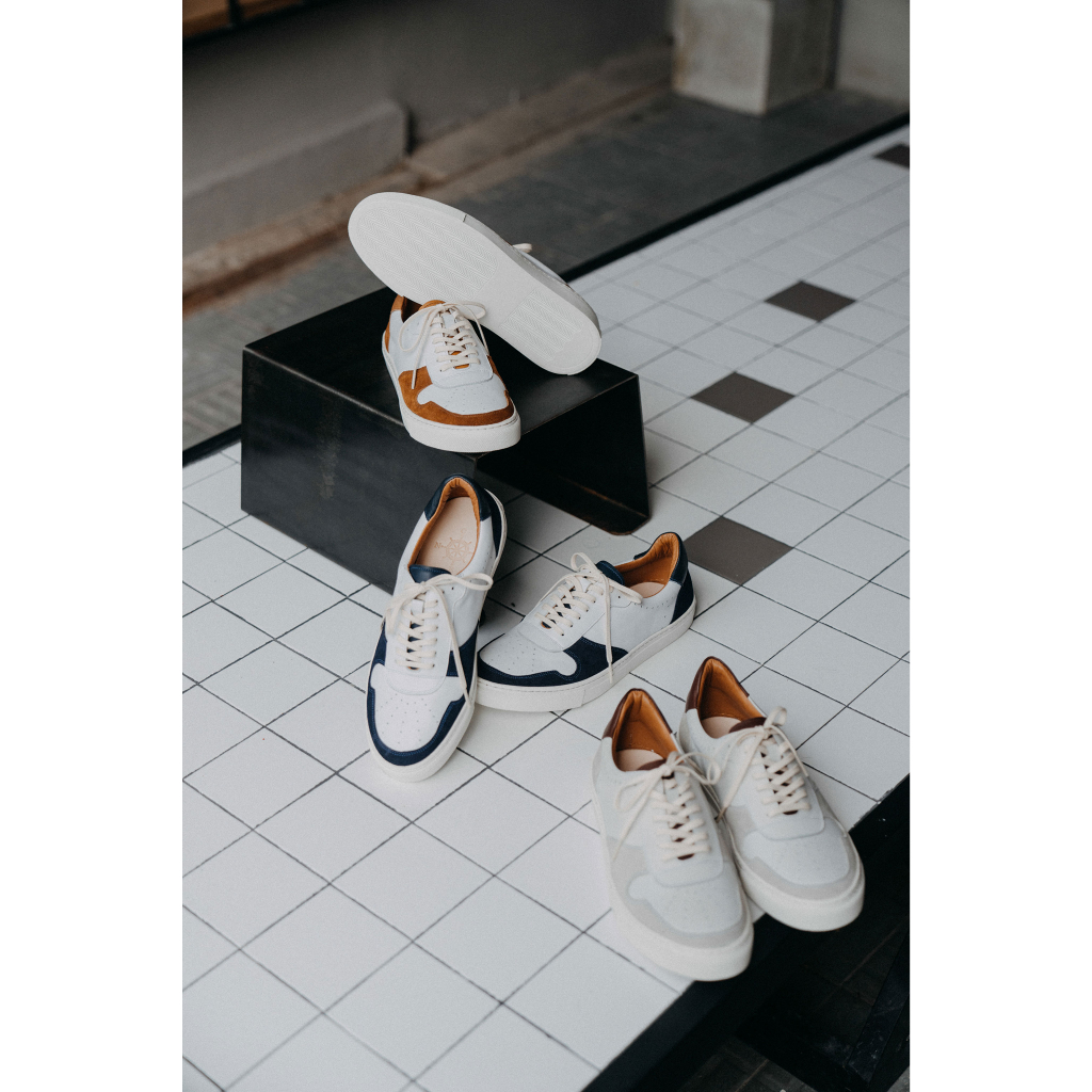 Giày sneaker nam thời trang trẻ trung chất liệu da bê nhập khẩu thương hiệu KNAR