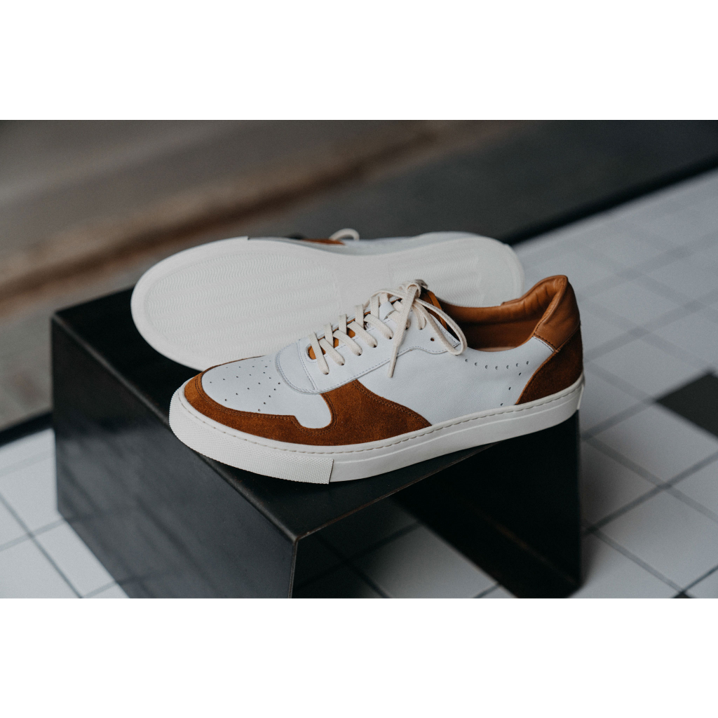 Giày sneaker nam thời trang trẻ trung chất liệu da bê nhập khẩu thương hiệu KNAR