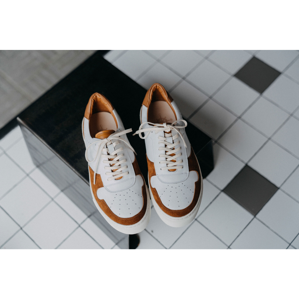 Giày sneaker nam thời trang trẻ trung chất liệu da bê nhập khẩu thương hiệu KNAR