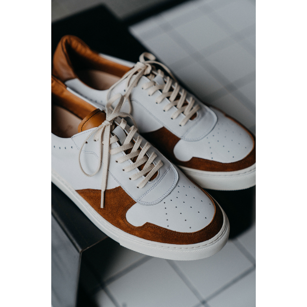 Giày sneaker nam thời trang trẻ trung chất liệu da bê nhập khẩu thương hiệu KNAR