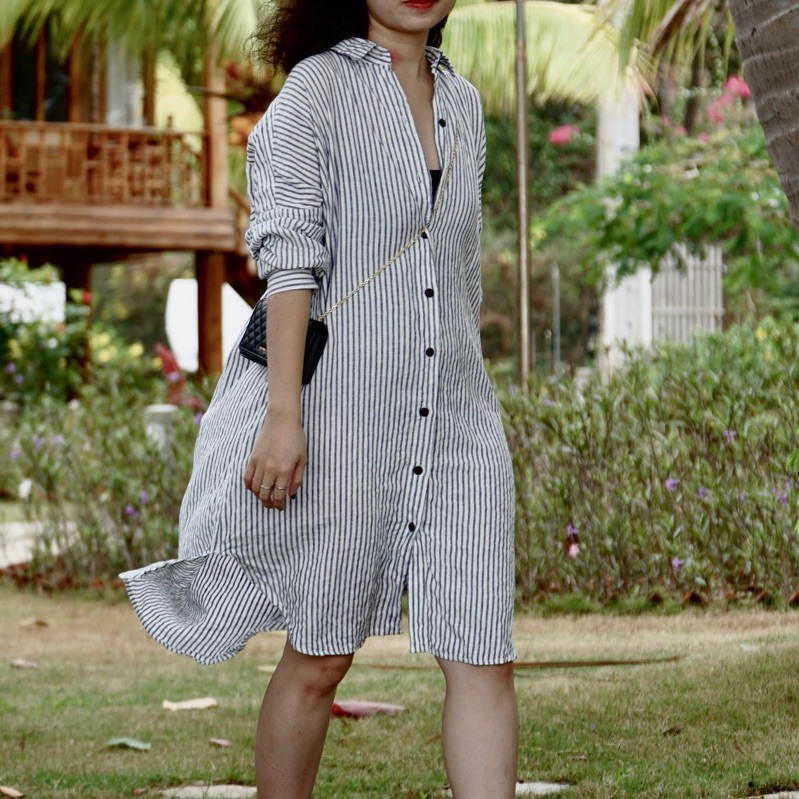 Đầm Sơ Mi - Linen - Rie Dress - PHUTA
