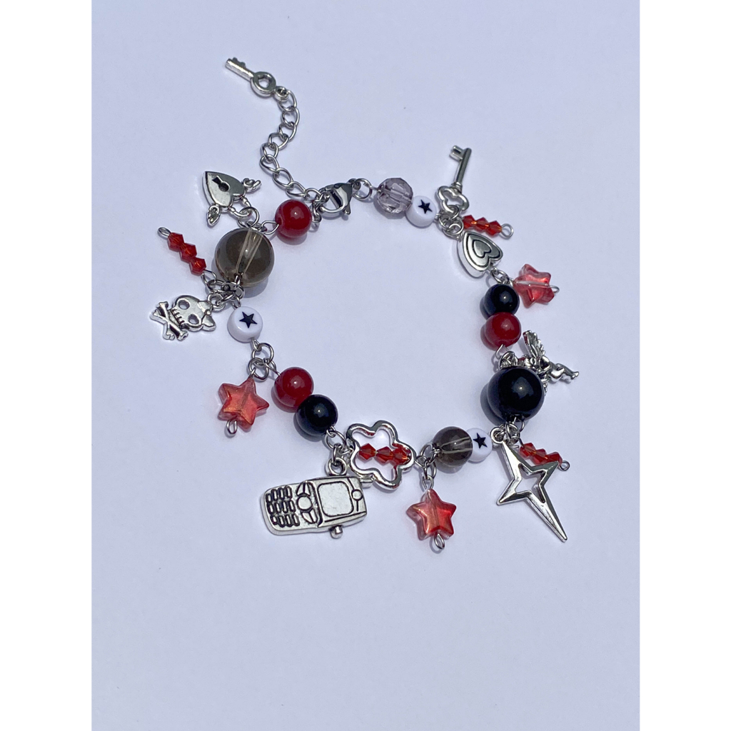 JOMÉ LONELY HEARTS CLUB BRACELET _Vòng tay handmade bằng thép không gỉ phong cách y2k