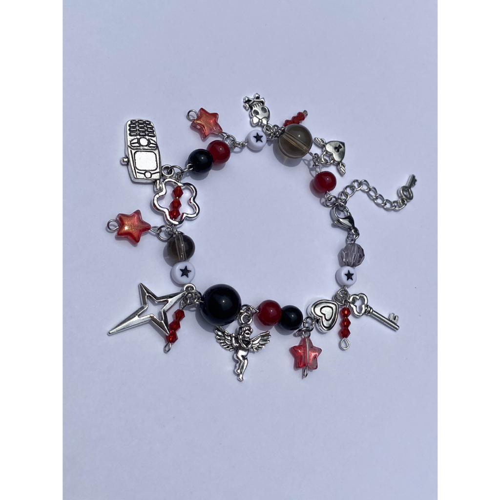 JOMÉ LONELY HEARTS CLUB BRACELET _Vòng tay handmade bằng thép không gỉ phong cách y2k