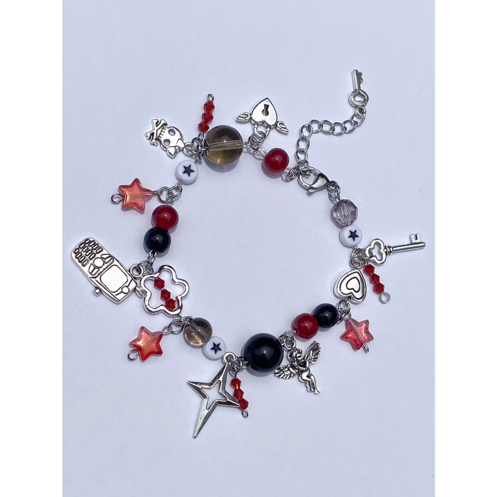 JOMÉ LONELY HEARTS CLUB BRACELET _Vòng tay handmade bằng thép không gỉ phong cách y2k