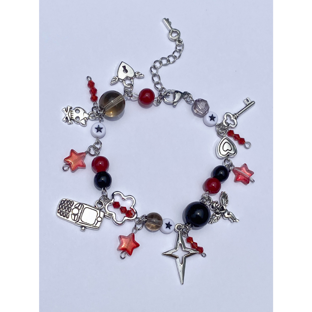 JOMÉ LONELY HEARTS CLUB BRACELET _Vòng tay handmade bằng thép không gỉ phong cách y2k