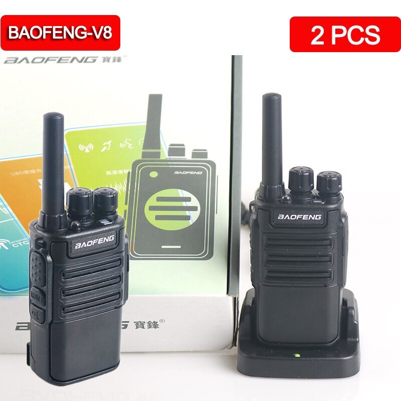 Bộ 02 Máy bộ đàm Baofeng V8, Bảo Hành 12 Tháng, 06 Tháng Pin Sạc