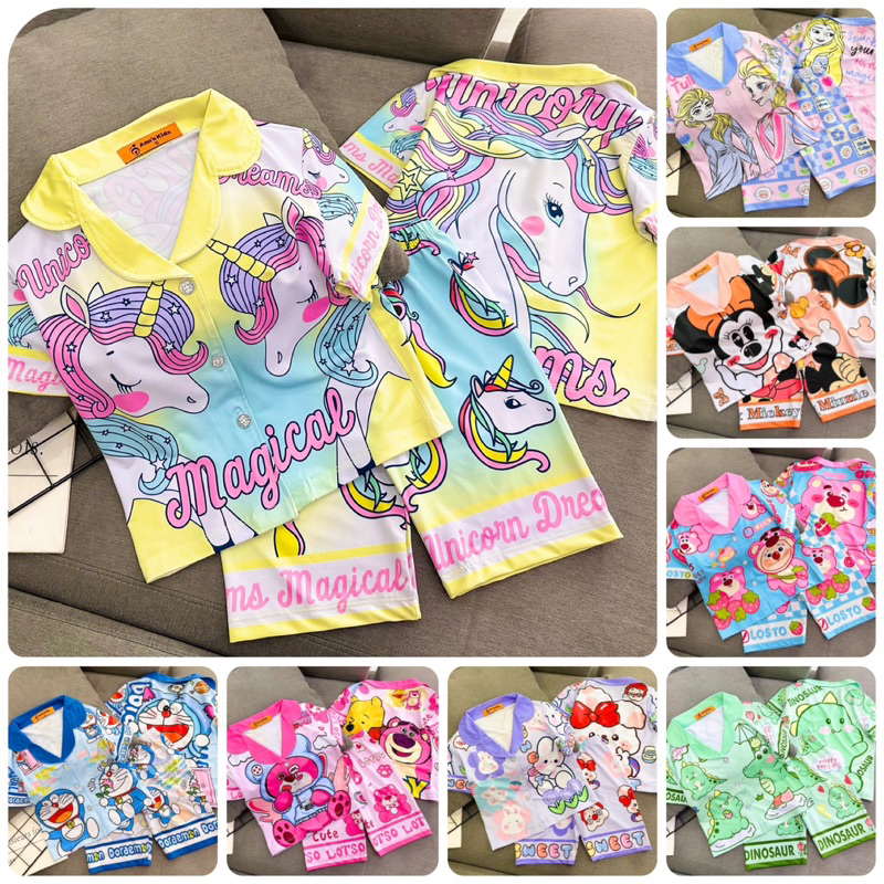 12-22kg | Bộ ngủ PYJAMAS bé gái thun lạnh loại 1 cực xinh