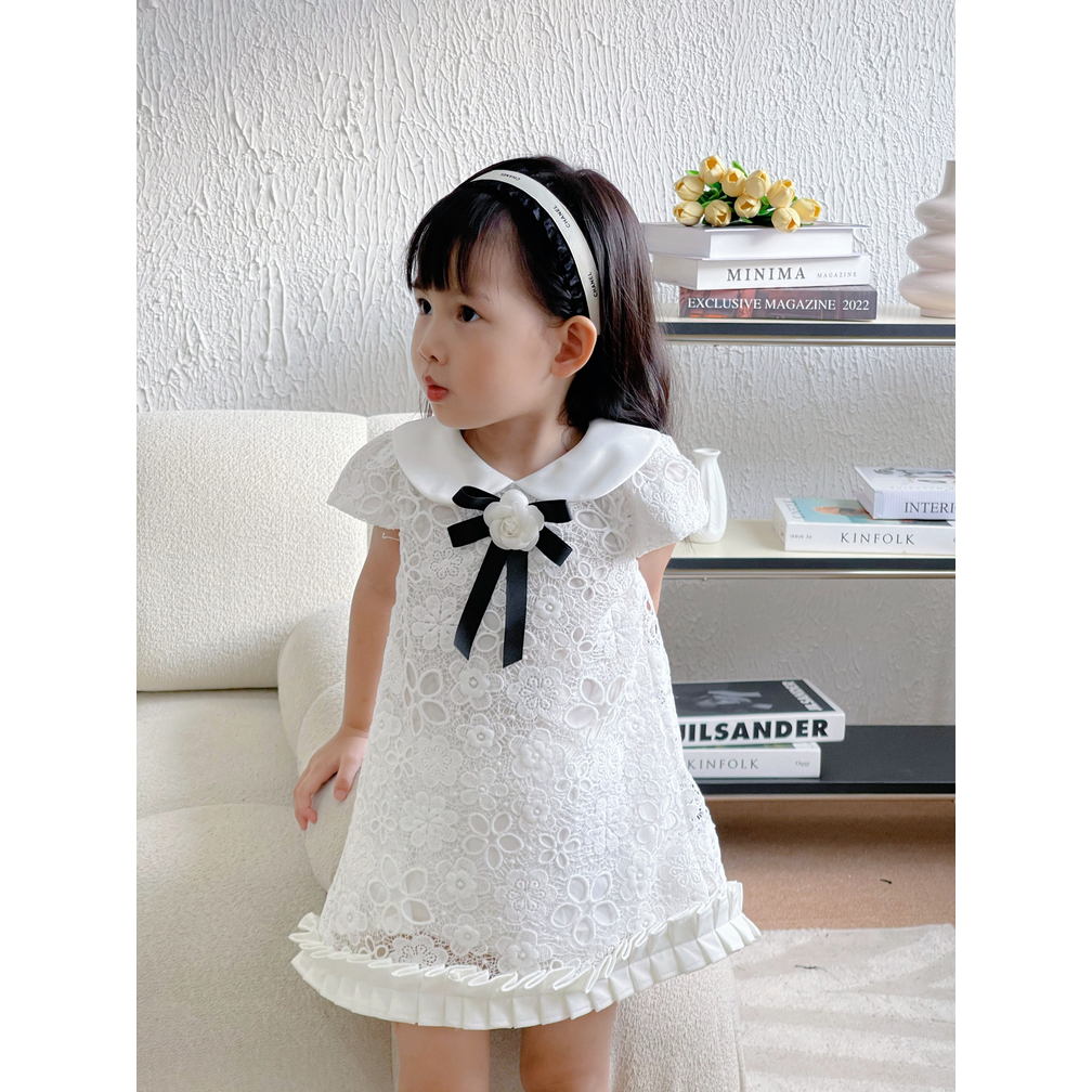 Váy hoa lưới bé gái