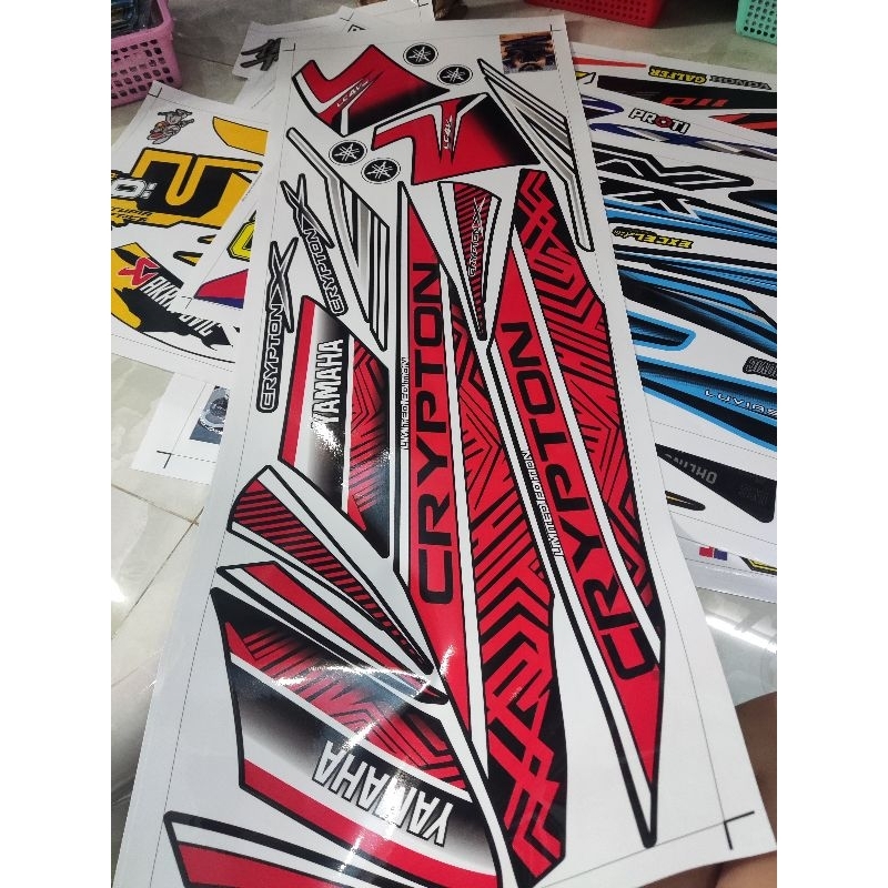 Tem Rời Exciter 2010 Crypton Dán Xe Đen