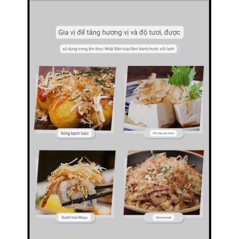 Cá ngừ bào Katsubushi, da cá bào rắc takoyaki , cá ngừ bào khô 500g