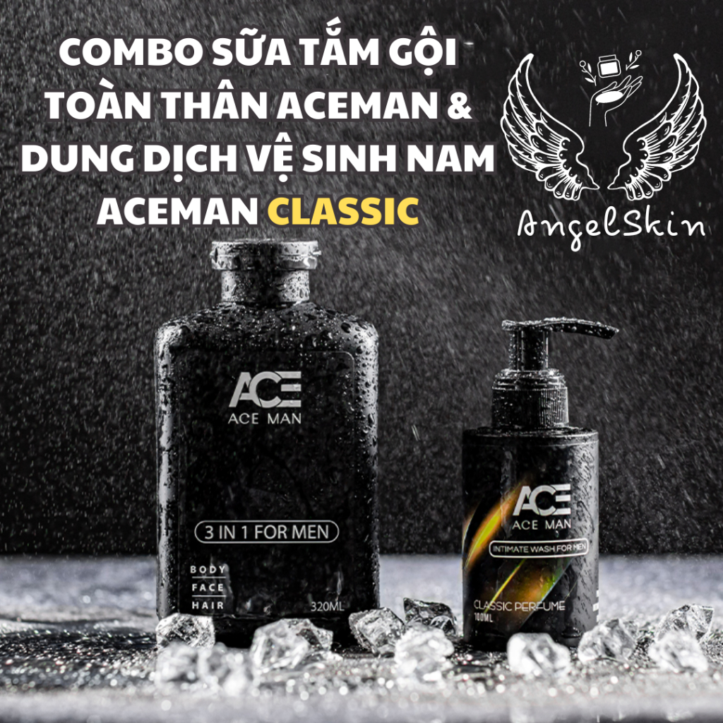 Sữa tắm gội toàn thân 3 in 1 ACEMAN 320 ML hương nước hoa cho nam giới | ANGELSKIN