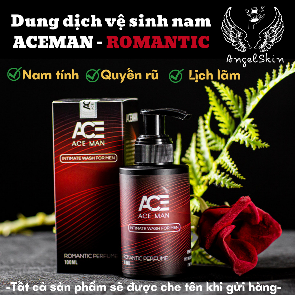 Dung dịch vệ sinh nam ACEMAN Hương Nước Hoa, Giúp Làm Sạch Nhẹ Nhàng, Khử Mùi, Ngăn Ngừa Nấm Ngứa Lọ 100ml | ANGELSKIN