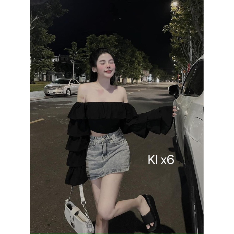 Áo trễ vai tay bèo
