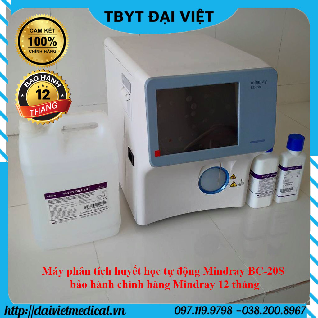 Máy phân tích huyết học tự động Mindray BC-20S bảo hành chính hãng Mindray 12 tháng