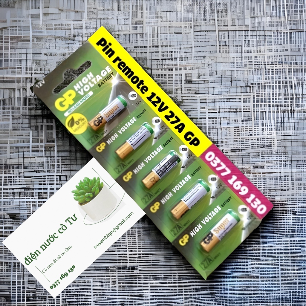 Pin 12V 23A 1 vỉ 5 viên remote cửa cuốn remote xe tay ga